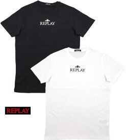 REPLAY/リプレイ M6473 CREWNECK T-SHIRT WITH PRINT 半袖プリントTシャツ/カットソー