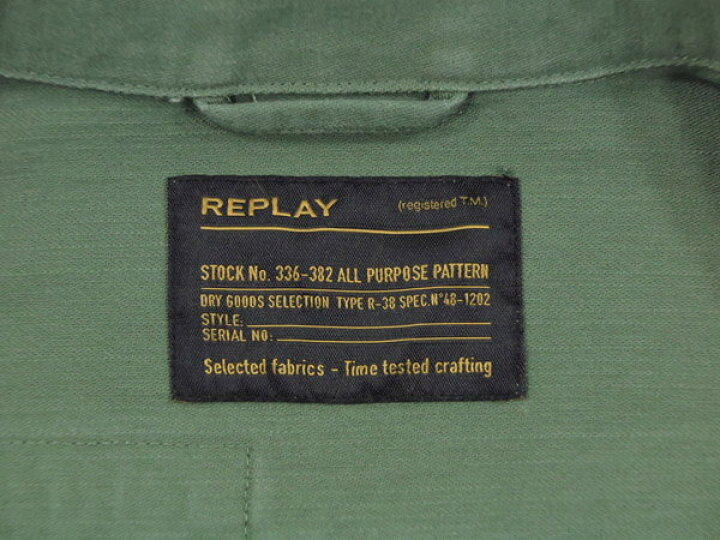 楽天市場】REPLAY/リプレイM8825N TWILL JACKET WITH PATCHES ワッペン  