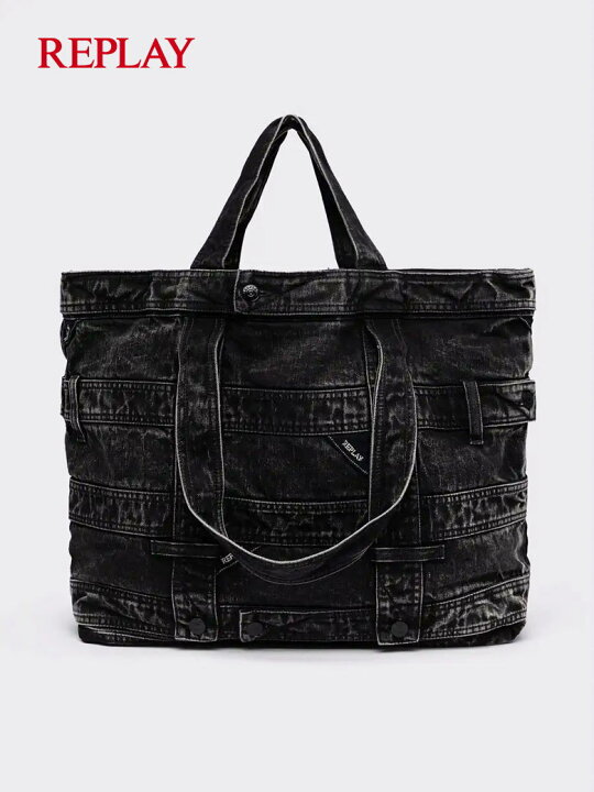 楽天市場】REPLAY/リプレイ FW3700 WASHED DENIM-EFFECT SHOPPER 