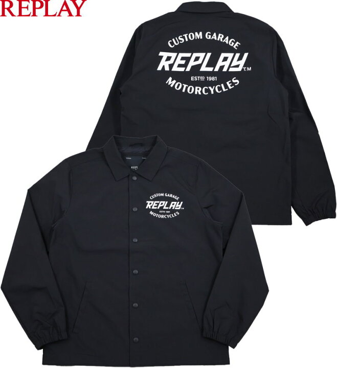 楽天市場】REPLAY/リプレイ M8431 MICRO-POLY OXFORD SHIRT JACKET 