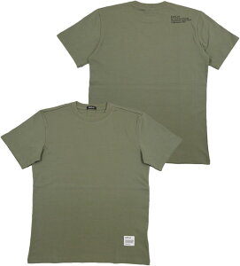 REPLAY/���v���C M6665A CREWNECK T-SHIRT WITH MICRO PRINT �����}�C�N���v�����gT�V���c/�J�b�g�\�[ LIGHT MILITARY(�I���[�u�J�[�L)