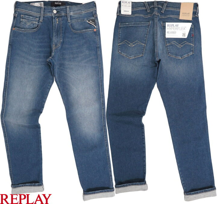 楽天市場】REPLAY/リプレイM914Y SLIM FIT ANBASS JEANS HYPERFLEX RE 