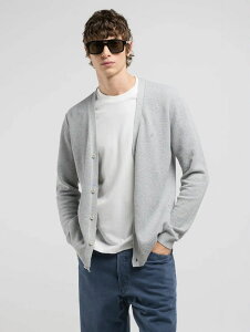REPLAY/���v���C UK4707 REGULAR-FIT COTTON CARDIGAN ���M�����[�t�B�b�g �R�b�g���J�[�f�B�K�� GREY MELANGE(�w�U�[�O���[)