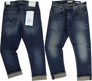 REPLAY/���v���C M0972 GROVER STRAIGHT-FIT JEANS �g�O���[�o�[�h �X�g���[�g �t�B�b�g �W�[���Y/�n�C�p�[�t���b�N�X �W�[���Y DARK BLUE(�_�[�N�u���[)