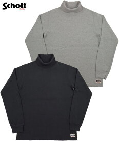 Schott/ショット HONEYCOMB TURTLENECK L/S T-SHIRT ハニカムワッフル長袖タートルネックTシャツ/タートルネックカットソー/長袖サーマルTシャツ Lot;3113153