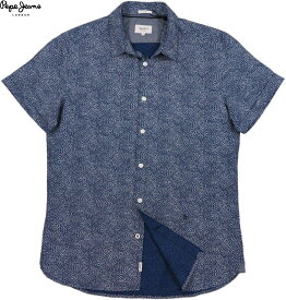 Pepe Jeans/ペペジーンズ STEVE MICRO PRINT SHIRT 半袖プリントシャツ MULTI(ネイビー)