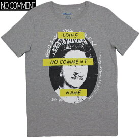 NO COMMENT PARIS/ノーコメントパリ T-SHIRT MEN QUEEN 半袖プリントTシャツ/カットソー GRAY(ヘザーグレー)