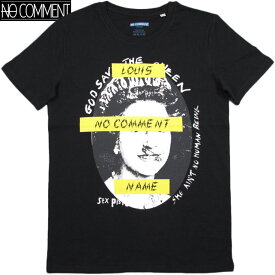 NO COMMENT PARIS/ノーコメントパリ T-SHIRT MEN QUEEN 半袖プリントTシャツ/カットソー BLACK(ブラック)