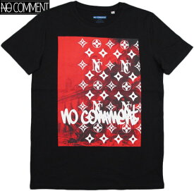 NO COMMENT PARIS/ノーコメントパリ T-SHIRT MEN SHADE MONOGRAM 半袖プリントTシャツ/カットソー BLACK(ブラック)