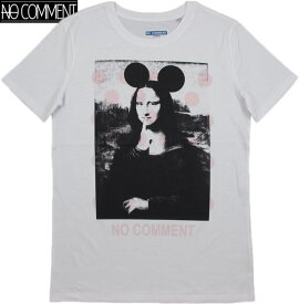 NO COMMENT PARIS/ノーコメントパリ T-SHIRT MEN SOLO MONALISA 半袖プリントTシャツ/カットソー WHITE(ホワイト)