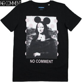 NO COMMENT PARIS/ノーコメントパリ T-SHIRT MEN SOLO MONALISA 半袖プリントTシャツ/カットソー BLACK(ブラック)
