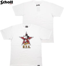 Schott/ショット #3103131 DISNEY Tee N.Y.C. ディズニーTシャツ ニューヨーク WHITE(ホワイト)