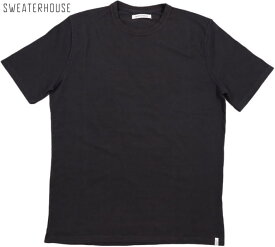 SWEATERHOUSE/セーターハウス 1TS1701 RECYCLED COTTON S/S CUTSEW リサイクルコットン、カットソー/Tシャツ BLACK(ブラック)