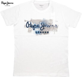 Pepe Jeans/ペペジーンズ PM503213 GOLDERS T-SHIRT 半袖プリントTシャツ/カットソー WHITE(ホワイト)