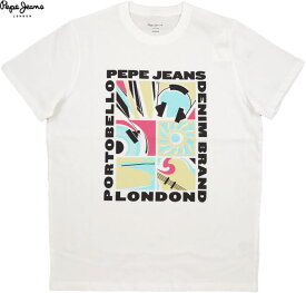 Pepe Jeans/ペペジーンズ PM507765 MAC RETRO PRINT T-SHIRT 半袖プリントTシャツ/カットソー OFF WHITE(オフホワイト)