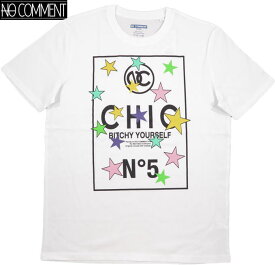 NO COMMENT PARIS/ノーコメントパリ ULTN080-1 STAR N°5 半袖プリントTシャツ/カットソー WHITE(ホワイト)