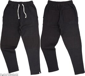 SWEATERHOUSE/セーターハウス 1PA1782 RECYCLED COTTON FLEECE TROUSERS リサイクルコットン、スウェットパンツ BLACK(ブラック)