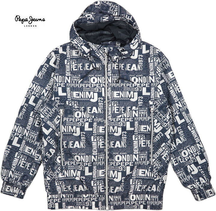 楽天市場 Pepe Jeans ペペジーンズ Tony Printed Windjacket ナイロンウィンドブレーカー Multi ネイビーブルー ストリートファッションmiyoshiya