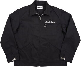 Schott/ショット T/C WORK JACKET 刺繍ロゴ入り、TCワークジャケット BLACK(ブラック)/Lot No. 3112055