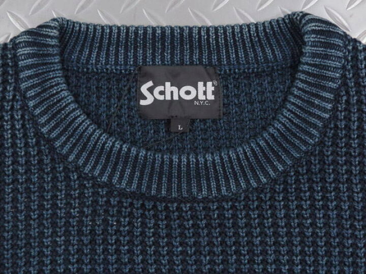楽天市場】Schott/ショット #3125036 DULL COLOR CABLE KNIT SWEATER 