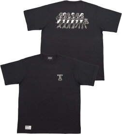 Schott/ショット S/S T-SHIRT “GIRLS WITH BULLDOG” バックプリントTシャツ/プリントTEE BLACK(ブラック)