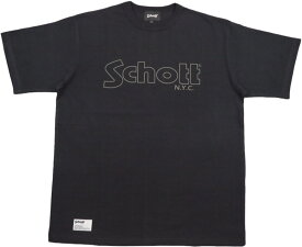 Schott/ショット S/S T-SHIRT “BASIC LOGO” ベーシックロゴTシャツ/プリントTEE BLACK(ブラック)
