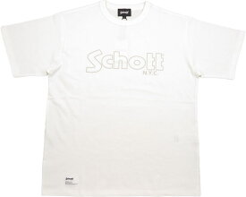 Schott/ショット S/S T-SHIRT “BASIC LOGO” ベーシックロゴTシャツ/プリントTEE WHITE(ホワイト)