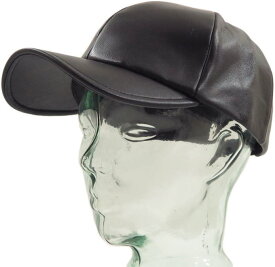 Schott/ショット#3129154 LEATHER BASEBALL CAP レザーベースボールキャップ/レザーキャップ BLACK(ブラック)