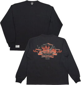 Schott/ショット L/S T-SHIRT “N.Y. EXPO” 長袖バックプリントカットソー/長袖Tシャツ BLACK(ブラック)