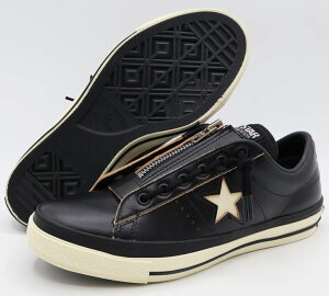Schott/�V���b�g Schott×CONVERSE �R���{�X�j�[�J�[ ONE STAR Z �R���o�[�X�����X�^�[ ���c���U�[�X�j�[�J�[ BLACK/WHITE(�u���b�N×�z���C�g)