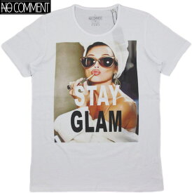 NO COMMENT PARIS/ノーコメントパリt-shirt tendance, stay glam TEND27 半袖フォトプリントTシャツWHITE(ホワイト)