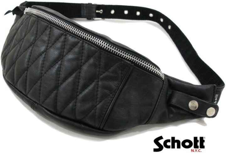 楽天市場】Schott/ショット PADDED BODY BAG パデッドレザー ボディー 