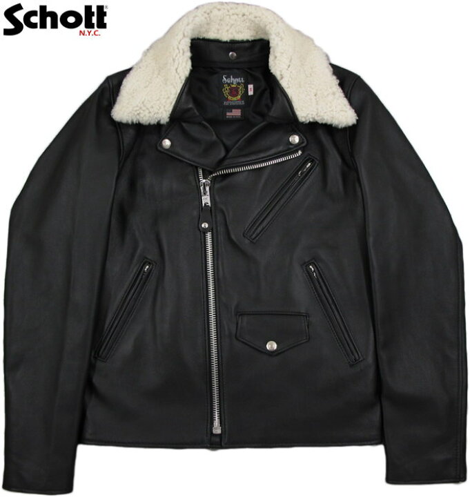 楽天市場】Schott/ショット #228US LAMB SKIN RIDERS with MOUTON FUR 