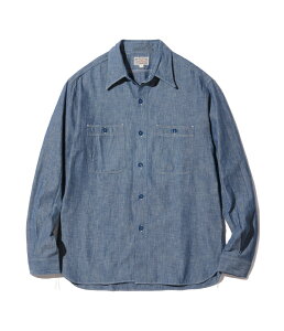 BUZZ RICKSON'S/�o�Y���N�\���Y BLUE CHAMBRAY WORK SHIRT �u���[�V�����u���[ ���[�N�V���c/�����V�����u���[�V���c BLUE(�u���[)/Lot No. BR25995