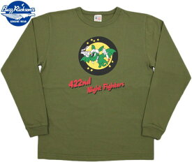 BUZZ RICKSON'S/バズリクソンズ L/S T-SHIRT “422nd NIGHT FIGHTER”長袖プリントTシャツ OLIVE(オリーブ)/BR67116