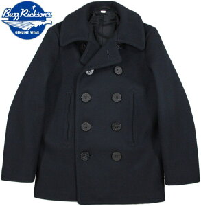 BUZZ RICKSON'S/oYN\Y ENLISTED MAN'S OVERCOAT TYPE PEA COAT gNAVAL CLOTHING FACTORYh P-COAT/s[R[g 01)NAVY(lCr[)/ Lot No. BR11554