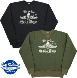 BUZZ RICKSON'S/バズリクソンズ SET-IN CREW SWEAT“490th BOMB.SQ.” セットインスリーブ・スウェットシャツ/ひび割れプリント トレーナー/ミリタリースウェット BR68155