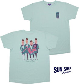 SUN SURF/サンサーフ“STRIPPER”by SHAG S/S T-SHIRT 半袖プリントTシャツ TURQUOISE(ターコイズ)/SS78033