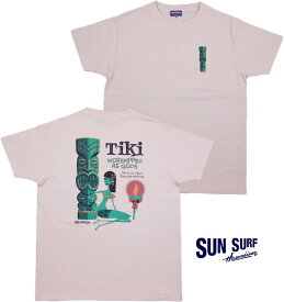 SUN SURF/サンサーフ“TIKI”by SHAG S/S T-SHIRT 半袖プリントTシャツ PINK(ピンク)/SS78032