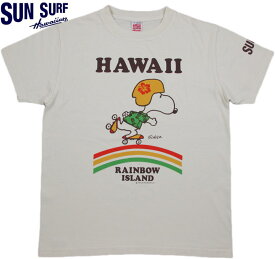SUN SURF×PEANUTS/サンサーフ×ピーナッツ S/S T-SHIRT“RAINBOW” スヌーピープリントTシャツ OFF WHITE(オフホワイト)/SS78115