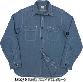 SUGAR CANE/シュガーケーン JEAN CORD L/S WORK SHIRT ジーンコードストライプ、長袖ワークシャツLot No. SC25511