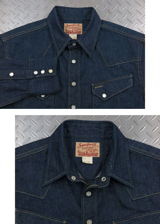 楽天市場】SUGAR CANE/シュガーケーン BLUE DENIM WESTERN SHIRTデニム 