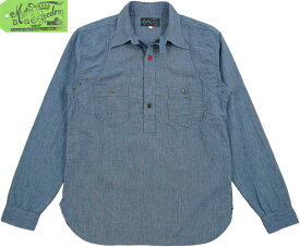 MFSC SURPLUS Mister Freedom×Sugar Cane/ミスターフリーダム×シュガーケーン 3oz CHAMBRAY“SECOYA”SHIRT 3オンス プルオーバーシャンブレーシャツ 421 A.NAVY(ワンウォッシュネイビー)/SC28089