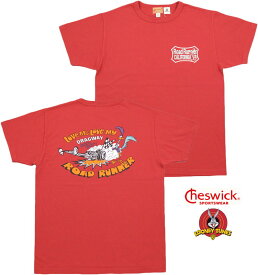 CHESWICK/チェスウィック ROAD RUNNER/ロードランナー S/S T-SHIRT“LOVE ME LOVE MY RR” 半袖バックプリントTシャツ RED(レッド)/CH78256