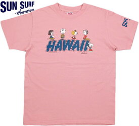 SUN SURF×PEANUTS/サンサーフ×ピーナッツ S/S T-SHIRT“HAWAII” スヌーピープリントTシャツ/カットソー PINK(ピンク)/SS78228