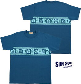 SUN SURF/サンサーフ S/S T-SHIRT“TRIBAL” 半袖プリントTシャツ/カットソー NAVY(ネイビー)/SS78233