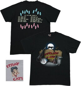 STRAY CATS×STYLE EYES/ストレイキャッツ×スタイルアイズ ROCK T-SHIRT LIMITED EDITION “STRUTTIN' ACROSS AMERICA”リミテッドエディション・ロックTシャツ/オフィシャルレプリカTシャツ BLACK(ブラック)/SE78298