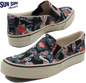 SUN SURF/TT[tgALOHA QUEENhSLIP-ON SHOES AnNB[EXbvI/Xb|Xj[J[ BLACK(ubN)/SS02591