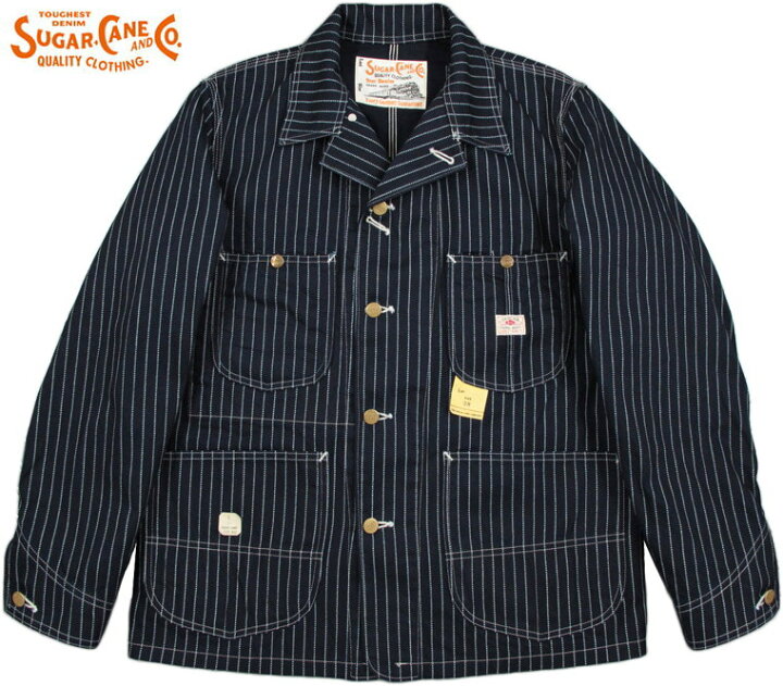 楽天市場】SUGAR CANE/シュガーケーン 9oz. WABASH STRIPE WORK COAT 9 