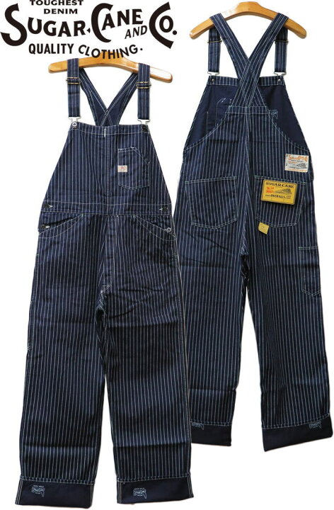 楽天市場】SUGAR CANE/シュガーケーン 9oz. WABASH STRIPE OVERALLS 